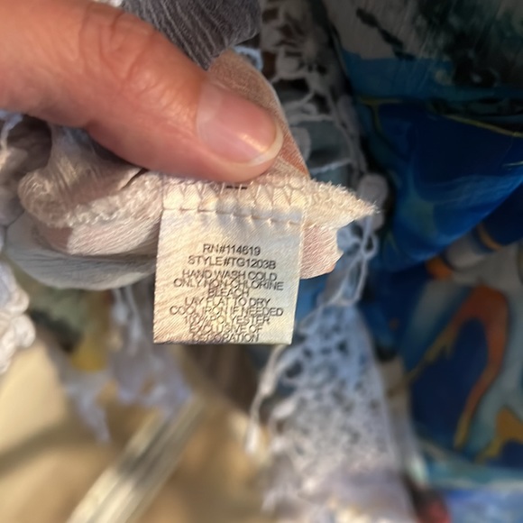 Mushka, by Sienna Rose, sheer tunic with tassel like fringe, large; butterfly - Picture 7 of 7